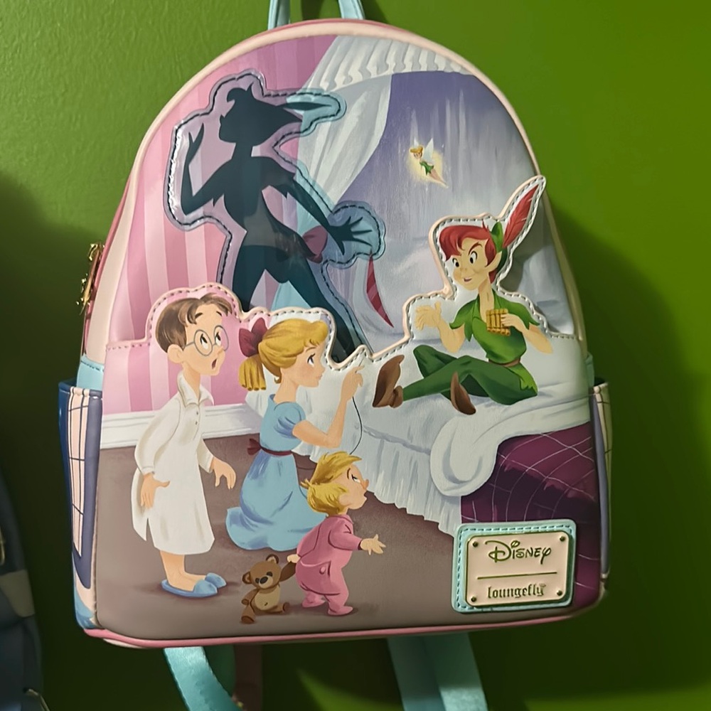 Loungefly Disney Peter Pan Kids Backpack - Pink and Blue
